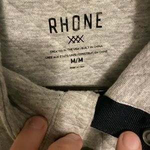 Rhône grey quarter snap quilted sweatshirt